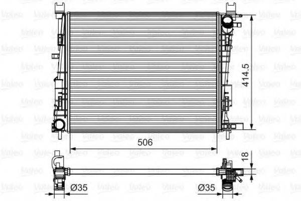 VALEO 735634 Радіатор, охолодження двигуна