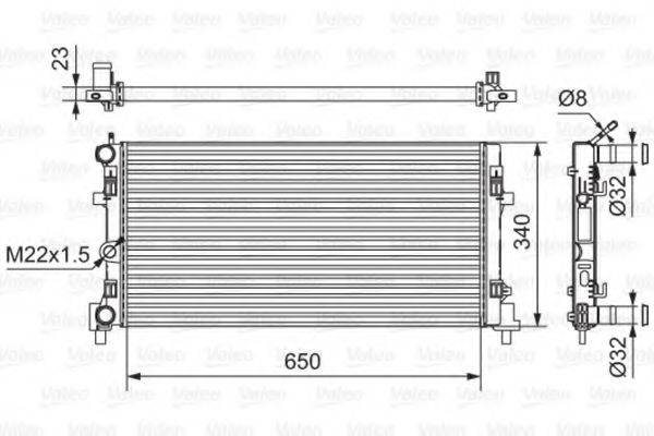 VALEO 701522 Радіатор, охолодження двигуна