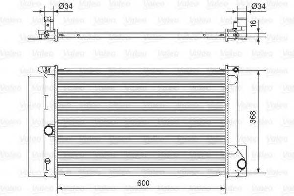 VALEO 701538 Радіатор, охолодження двигуна