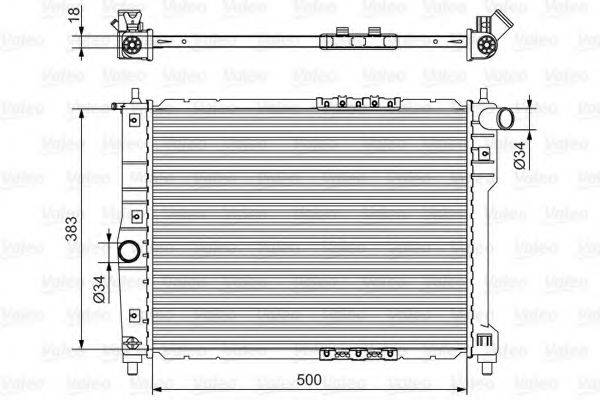 VALEO 701544 Радіатор, охолодження двигуна