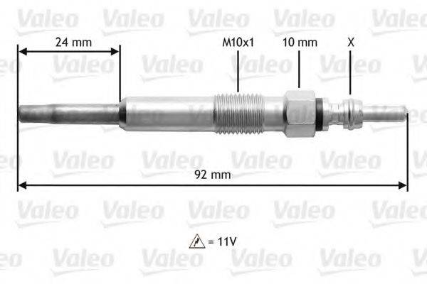 VALEO 345104 Свічка розжарювання