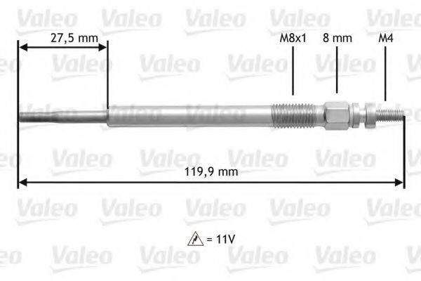 VALEO 345123 Свічка розжарювання