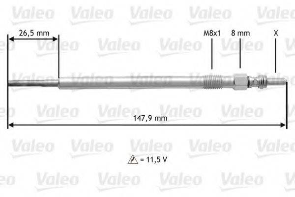 VALEO 345204 Свічка розжарювання