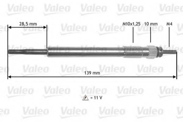 VALEO 345211 Свічка розжарювання