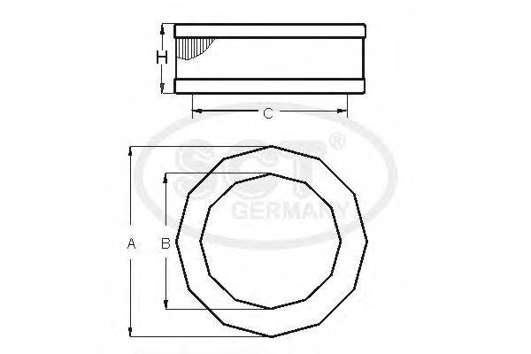 SCT GERMANY SB3004 Повітряний фільтр