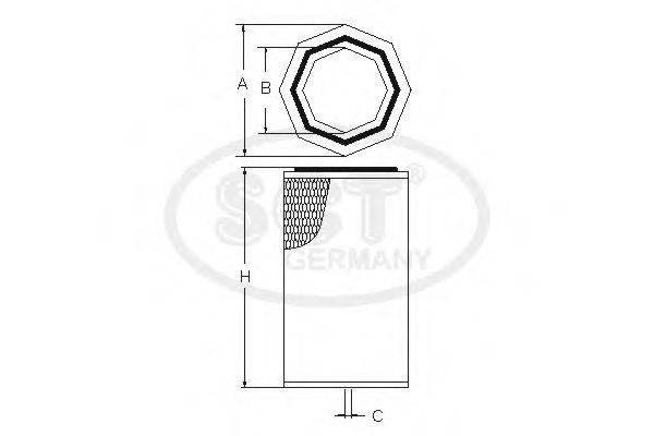 SCT GERMANY SB3007 Повітряний фільтр