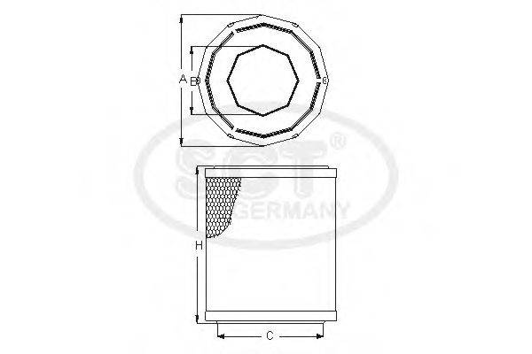 SCT GERMANY SB623 Повітряний фільтр