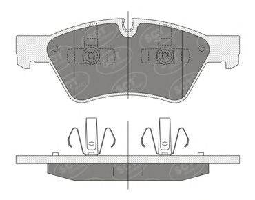 SCT GERMANY SP352PR Комплект гальмівних колодок, дискове гальмо