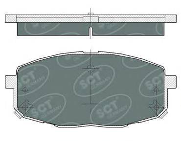 SCT GERMANY SP374PR Комплект гальмівних колодок, дискове гальмо