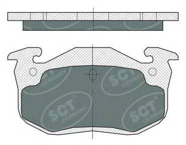SCT GERMANY SP385PR Комплект гальмівних колодок, дискове гальмо