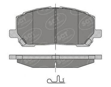 SCT GERMANY SP399PR Комплект гальмівних колодок, дискове гальмо