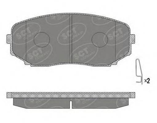 SCT GERMANY SP641PR Комплект гальмівних колодок, дискове гальмо