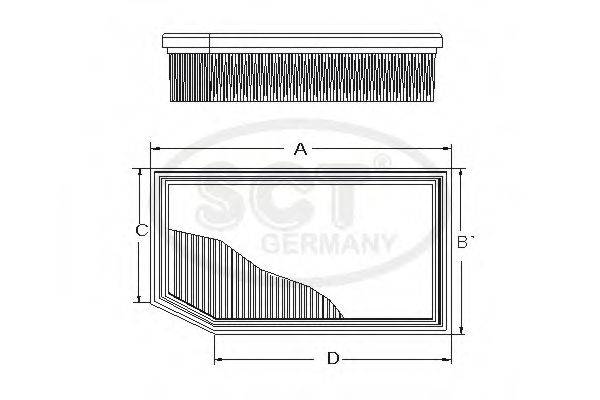 SCT GERMANY SB2291 Повітряний фільтр