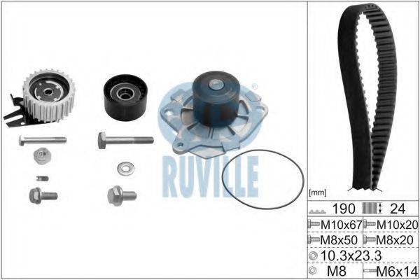 RUVILLE 56036771 Водяний насос + комплект зубчастого ременя