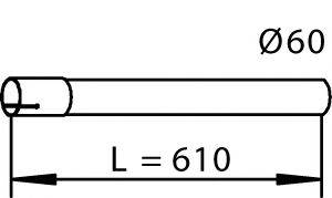 DINEX 53701 Труба вихлопного газу