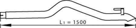 DINEX 74614 Труба вихлопного газу