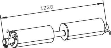 DINEX 32331 Середній глушник вихлопних газів