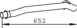 DINEX 32507 Труба вихлопного газу