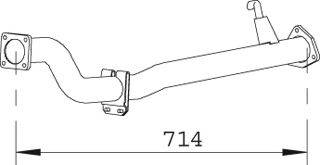 DINEX 74119 Труба вихлопного газу