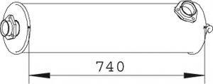 DINEX 74335 Середній глушник вихлопних газів