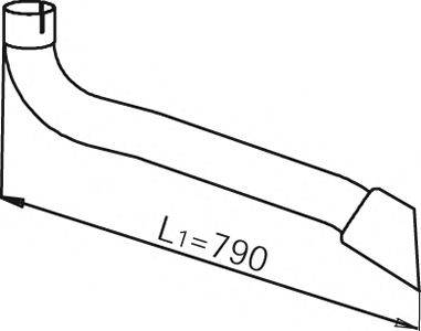 DINEX 54299 Труба вихлопного газу