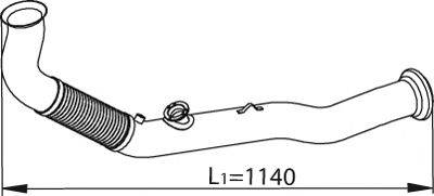 DINEX 82224 Труба вихлопного газу