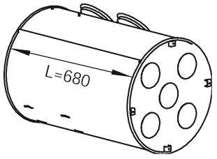 DINEX 80445 Середній глушник вихлопних газів