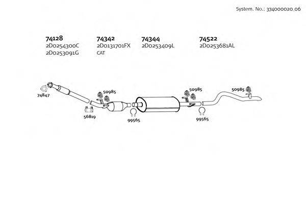 DINEX 37400002006 Система випуску ОГ