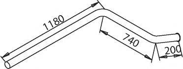DINEX 50742 Труба вихлопного газу