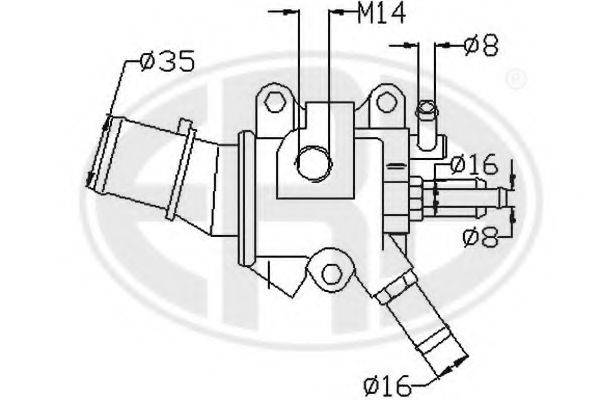 ERA 350122 Термостат, охолоджуюча рідина