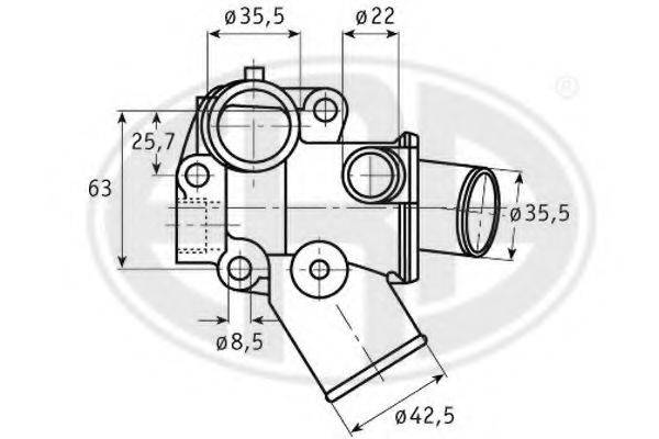 ERA 350142 Термостат, охолоджуюча рідина