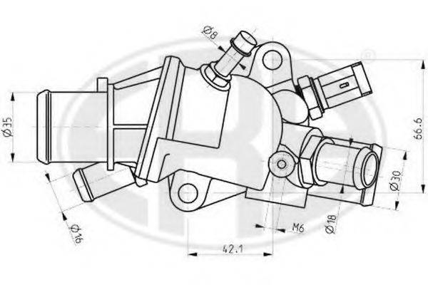 ERA 350188 Термостат, охолоджуюча рідина