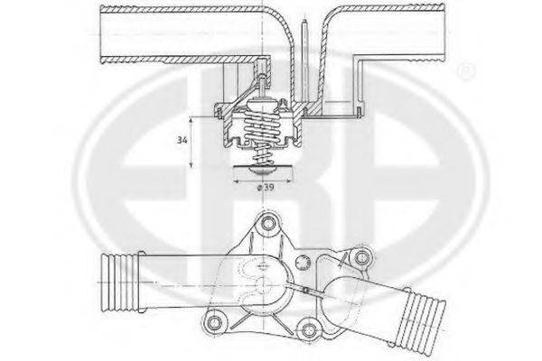 ERA 350247 Термостат, охолоджуюча рідина