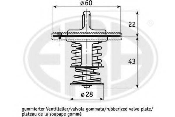 ERA 350314 Термостат, охолоджуюча рідина