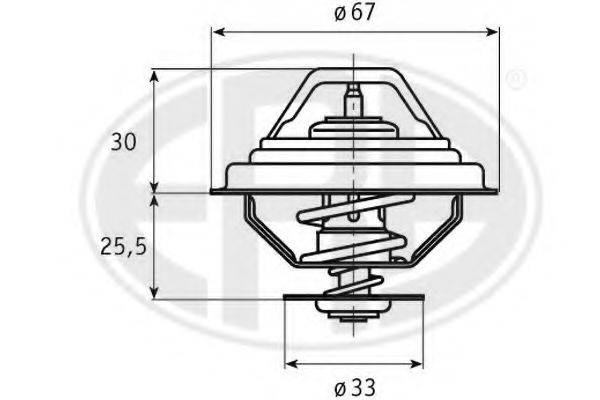 ERA 350333 Термостат, охолоджуюча рідина