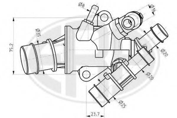 ERA 350340 Термостат, охолоджуюча рідина