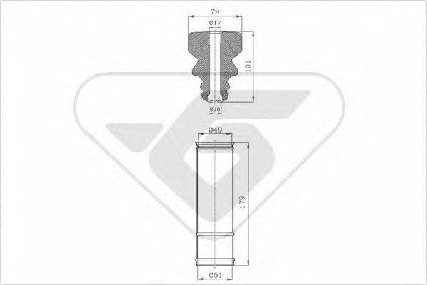 HUTCHINSON KP007 Пилозахисний комплект, амортизатор