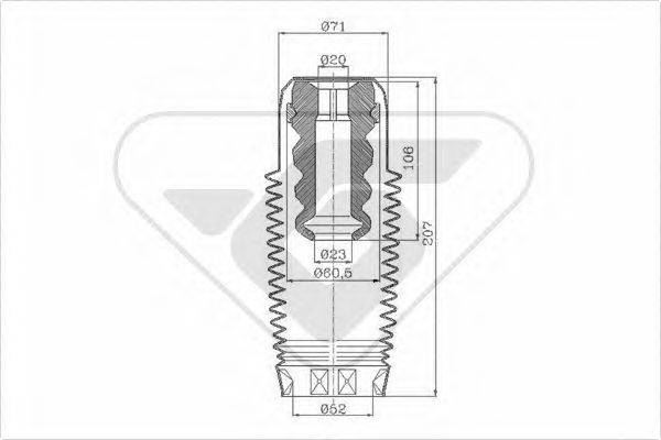 HUTCHINSON KP012 Пилозахисний комплект, амортизатор