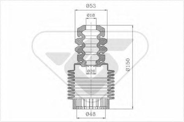 HUTCHINSON KP032 Пилозахисний комплект, амортизатор