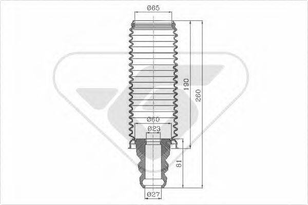 HUTCHINSON KP040 Пилозахисний комплект, амортизатор