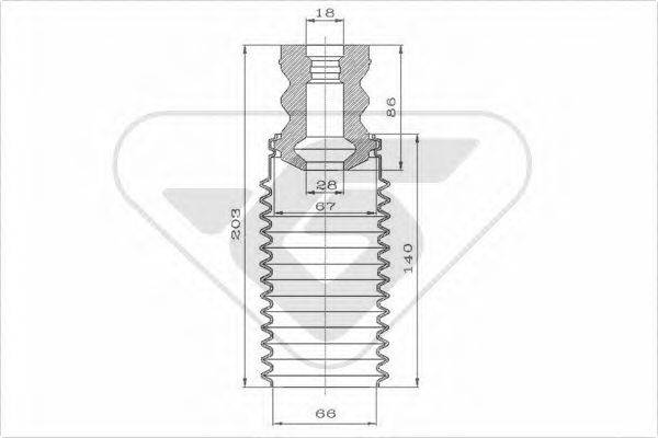 HUTCHINSON KP059 Пилозахисний комплект, амортизатор