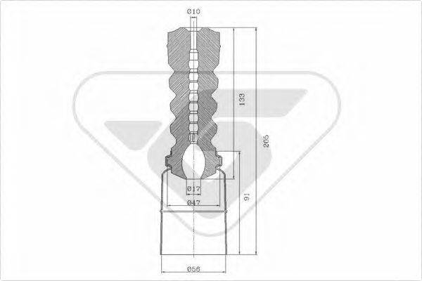 HUTCHINSON KP077 Пилозахисний комплект, амортизатор