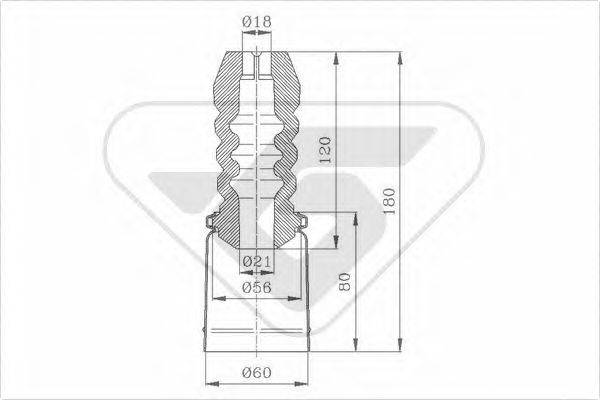 HUTCHINSON KP082 Пилозахисний комплект, амортизатор