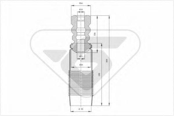 HUTCHINSON KP088 Пилозахисний комплект, амортизатор