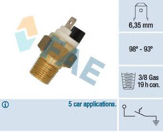 FAE 37652 Термивимикач, вентилятор радіатора
