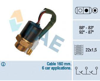 FAE 37890 Термивимикач, вентилятор радіатора