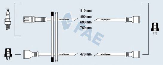 FAE 83060 Комплект дротів запалювання