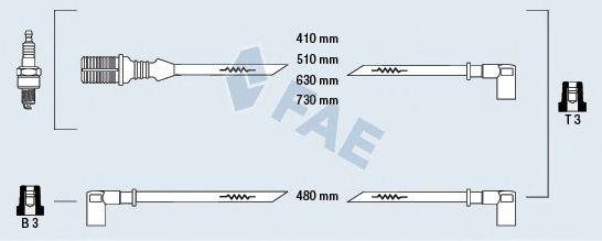 FAE 83150 Комплект дротів запалювання