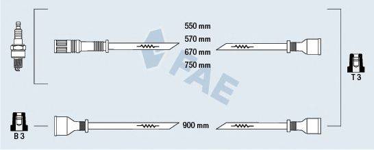 FAE 83640 Комплект дротів запалювання