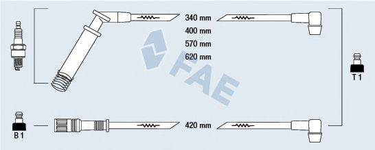 FAE 85570 Комплект дротів запалювання